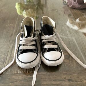 Converse Kids Black and White High-Top Sneakers